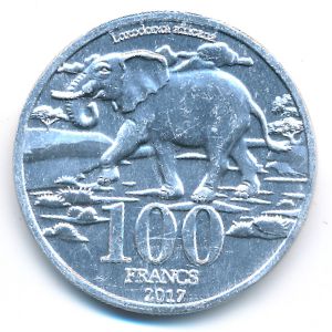 Катанга., 100 франков (2017 г.)