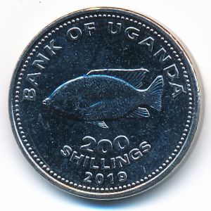 Уганда, 200 шиллингов (2019 г.)