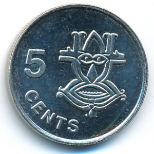 Соломоновы острова, 5 центов (1993 г.)