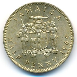 Jamaica, 1/2 penny, 1964