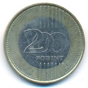Венгрия, 200 форинтов (2010 г.)