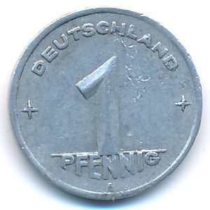German Democratic Republic, 1 pfennig, 1948