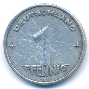 German Democratic Republic, 1 pfennig, 1948