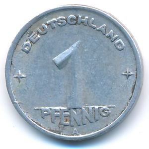 ГДР, 1 пфенниг (1949 г.)