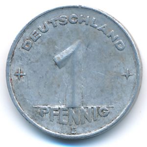 ГДР, 1 пфенниг (1952 г.)