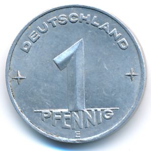 German Democratic Republic, 1 pfennig, 1953