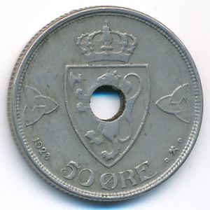 Норвегия, 50 эре (1923 г.)