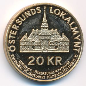 Sweden., 20 крон, 1986