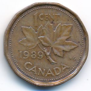 Канада, 1 цент (1989 г.)