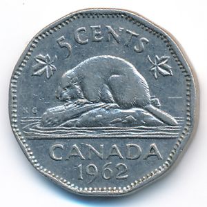 Canada, 5 cents, 1962