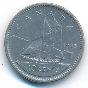 Канада, 10 центов (1975 г.)