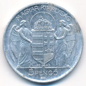 Hungary, 5 pengo, 1943