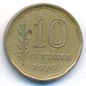 Argentina, 10 centavos, 1970