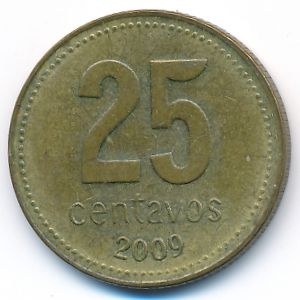 Аргентина, 25 сентаво (2009 г.)