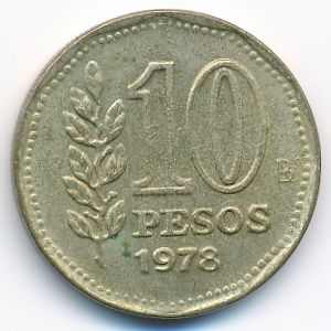 Argentina, 10 pesos, 1978