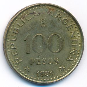 Аргентина, 100 песо (1981 г.)