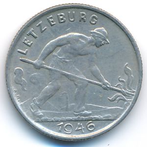 Luxemburg, 1 franc, 1946