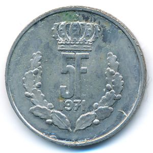 Luxemburg, 5 francs, 1971
