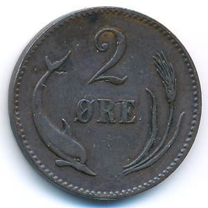 Дания, 2 эре (1874 г.)