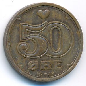 Дания, 50 эре (1993 г.)