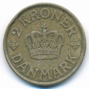 Denmark, 2 kroner, 1925