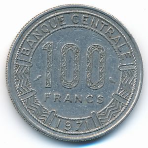 Gabon, 100 francs, 1971