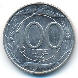 Италия, 100 лир (1996 г.)