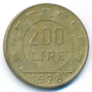 Italy, 200 lire, 1978