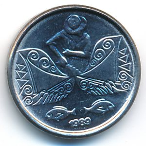 Brazil, 5 centavos, 1989