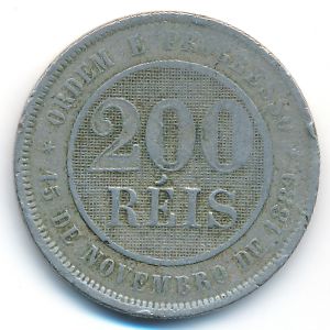 Brazil, 200 reis, 1898