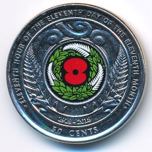 New Zealand, 50 cents, 2018