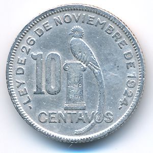 Гватемала, 10 сентаво (1929 г.)