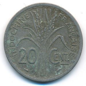 Французский Индокитай, 20 центов (1939 г.)