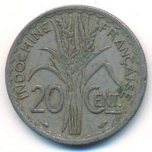 French Indo China, 20 cents, 1939
