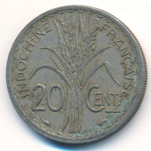 French Indo China, 20 cents, 1939