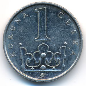 Czech, 1 koruna, 2001
