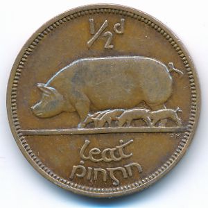 Ирландия, 1/2 пенни (1964 г.)