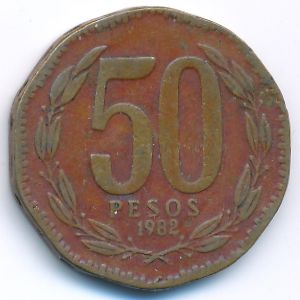 Чили, 50 песо (1982 г.)
