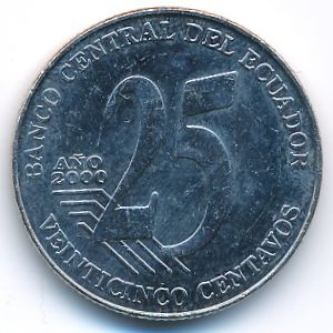 Эквадор, 25 сентаво (2000 г.)