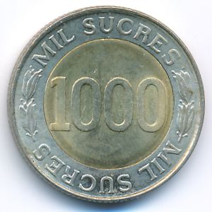 Эквадор, 1000 сукре (1997 г.)