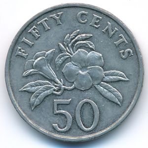Singapore, 50 cents, 1995