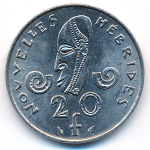 Новые Гебриды, 20 франков (1975 г.)