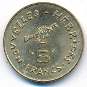 Новые Гебриды, 5 франков (1975 г.)