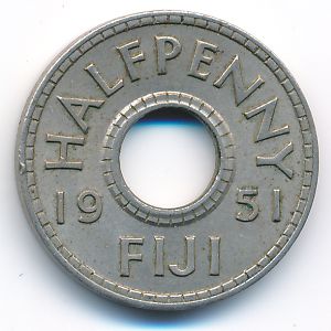Фиджи, 1/2 пенни (1951 г.)