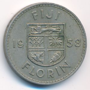Фиджи, 1 флорин (1958 г.)