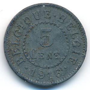 Бельгия, 5 сентим (1916 г.)