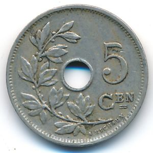 Бельгия, 5 сентим (1925 г.)