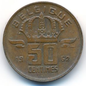 Бельгия, 50 сентим (1962 г.)