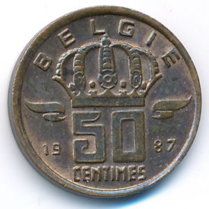 Бельгия, 50 сентим (1987 г.)