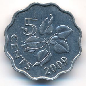 Свазиленд, 5 центов (2009 г.)